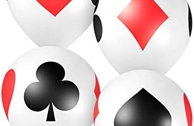 12 Inch Casino Card Night Latex Balloons, 50 Pack Poker Balloons Casino Party Balloons, Casino Night Poker Birthday Decorations